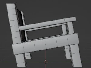 armchai with soft pillows 3D Model