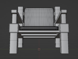 armchai with soft pillows 3D Model