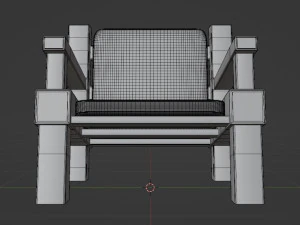 armchai with soft pillows 3D Model