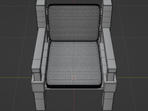 armchai with soft pillows 3D Model