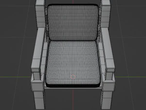 armchai with soft pillows 3D Model