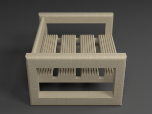 Table and table for the garden 3D 모델