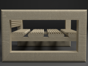 Table and table for the garden 3D 모델