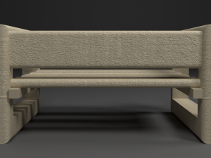 Table and table for the garden 3D 모델
