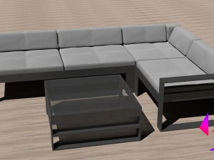 Ofa and coffee table for the terrace Modelo 3D