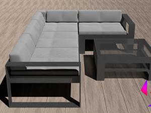 Ofa and coffee table for the terrace Modelo 3D