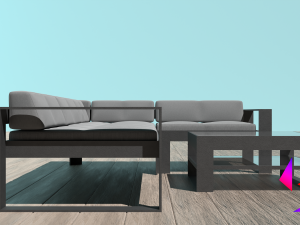 Ofa and coffee table for the terrace Modelo 3D