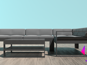 Ofa and coffee table for the terrace Modelo 3D