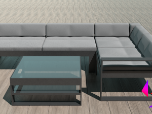 Ofa and coffee table for the terrace Modelo 3D