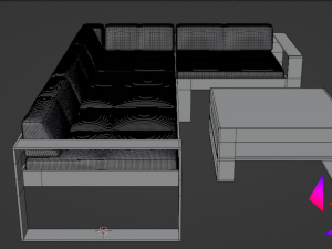 Ofa and coffee table for the terrace Modelo 3D