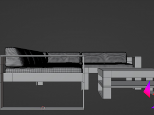 Ofa and coffee table for the terrace Modelo 3D