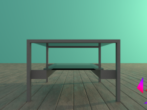 Set of armchair and coffee table Free 3D Model