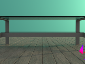 Set of armchair and coffee table Free 3D Model
