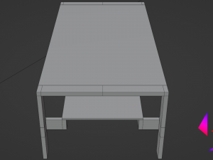 Set of armchair and coffee table Free 3D Model