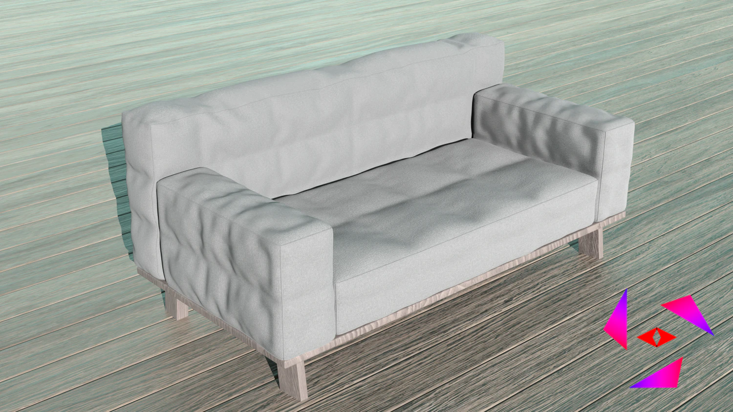 Canap&eacute; en tissu doux Modèle 3D .c4d .max .obj .3ds .fbx .stl .blend 