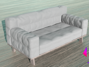 Soft fabric sofa Modelo 3D