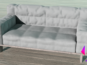Soft fabric sofa Modelo 3D