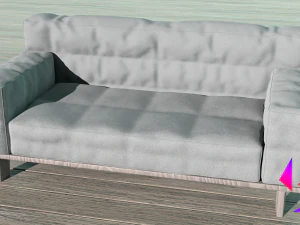 Canap&eacute; en tissu doux Modèle 3D