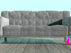 Canap&eacute; en tissu doux Modèle 3D
