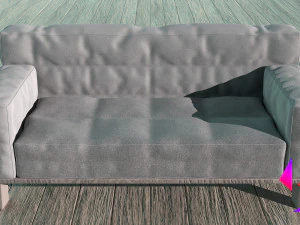 Canap&eacute; en tissu doux Modèle 3D