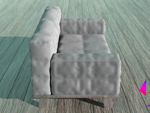 Soft fabric sofa Modelo 3D