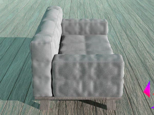 Canap&eacute; en tissu doux Modèle 3D