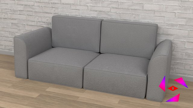 Soft frameless sofa Model 3D .c4d .max .obj .3ds .fbx .stl .blend 