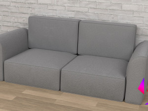 Soft frameless sofa 3D Model