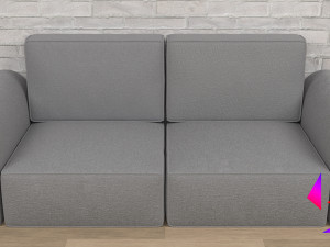 Soft frameless sofa Model 3D