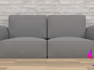 Soft frameless sofa Model 3D