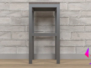 Kitchen table and chair Low-poly 3D Model