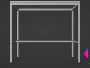 Kitchen table and chair Low-poly 3D Model