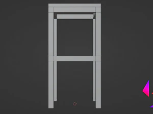 Kitchen table and chair Low-poly 3D Model