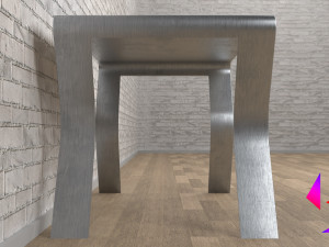 Metal table for the kitchen 3D 모델