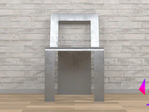 Metal table for the kitchen 3D Model
