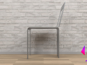 Metal table for the kitchen 3D 모델