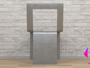 Metal table for the kitchen 3D Model