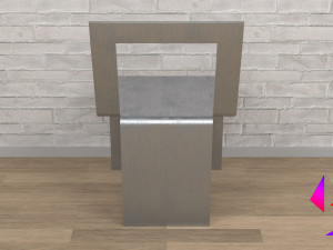 Metal table for the kitchen 3D 모델