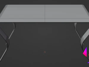 Metal table for the kitchen 3D Model