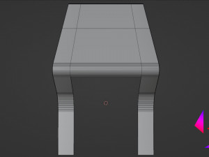 Metal table for the kitchen 3D 모델