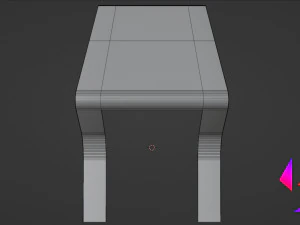 Metal table for the kitchen 3D Model