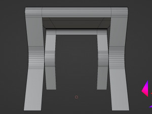 Metal table for the kitchen 3D 모델