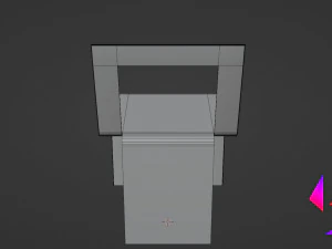 Metal table for the kitchen 3D Model