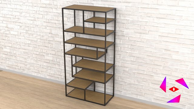 Floor shelf 3D Model .c4d .max .obj .3ds .fbx .stl .blend 