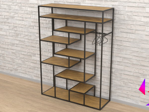 Shelf on the floor with a hanger Modèle 3D