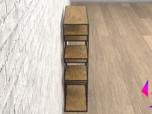 Shelf on the floor with a hanger Modèle 3D