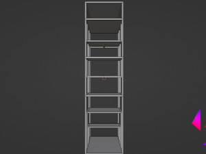 Shelf on the floor with a hanger Modèle 3D