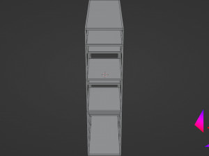 Shelf on the floor with a hanger Modèle 3D