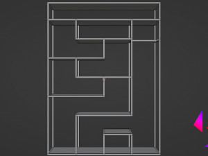 Shelf on the floor with a hanger Modèle 3D
