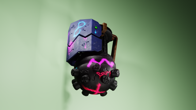 grenade jinx Modello 3D .c4d .max .obj .3ds .fbx .stl .blend 